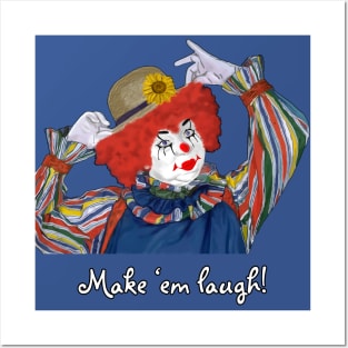 Happy Clown Posters and Art